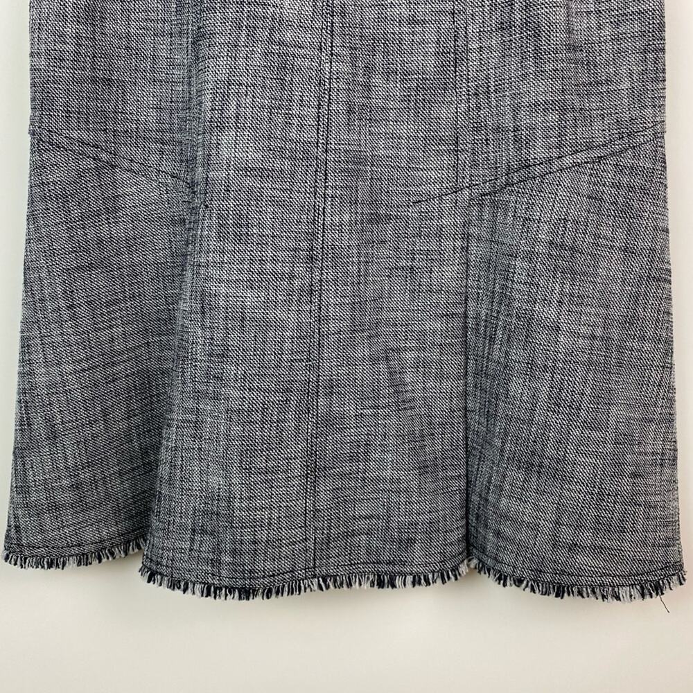 Rebecca Taylor Women's Sleeveless Slub Twill Dress Black and White Size 8 - Picture 4 of 11